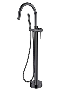 Смеситель напольный, Uno. Shine Gun Metall