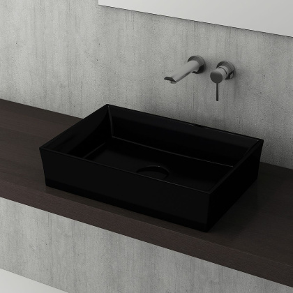 Раковина накладная Cesena Vessel,56*38,без пер,б/отв. смес.,вкл.вып с керам.верх,черн 1172-005-0125, шт