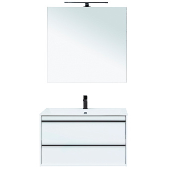 Мебель для ванной Aquanet Lino 90 белый матовый Мебель для ванной Aquanet Lino 90 белый матовый