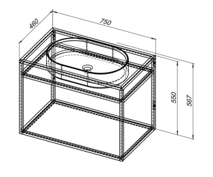 Консоль под раковину Allen Brau Liberty 75 1.33001.BB черный браш Консоль под раковину Allen Brau Liberty 75 1.33001.BB черный браш