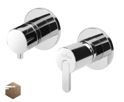 LEAF-VDIM3-SS Встраиваемый однорычажный смеситель на 3 выхода, исполнение sunset