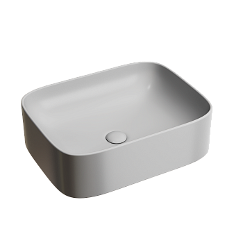 Умывальник чаша накладная прямоугольная (цвет Серый Матовый) Element 505*380*150мм