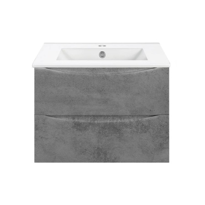 База под керамическую раковину Mia 700 подвесная, 2 выкатных ящика soft close, Beton